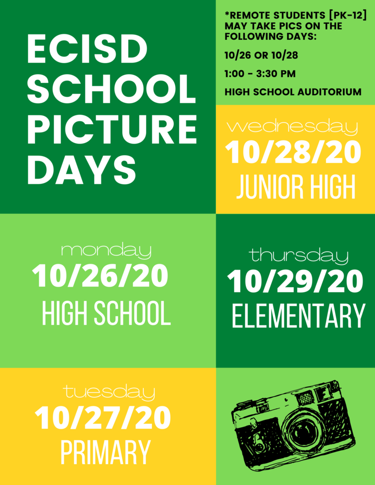 ECISD School Picture Dates
