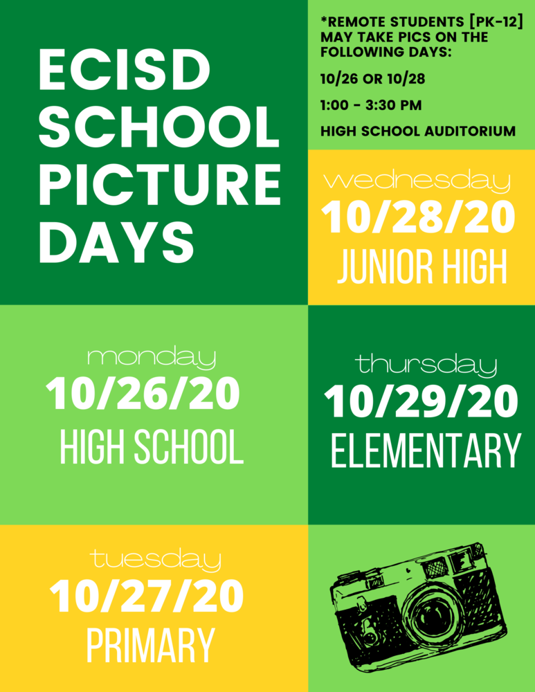 ECISD School Picture Dates East Chambers Primary