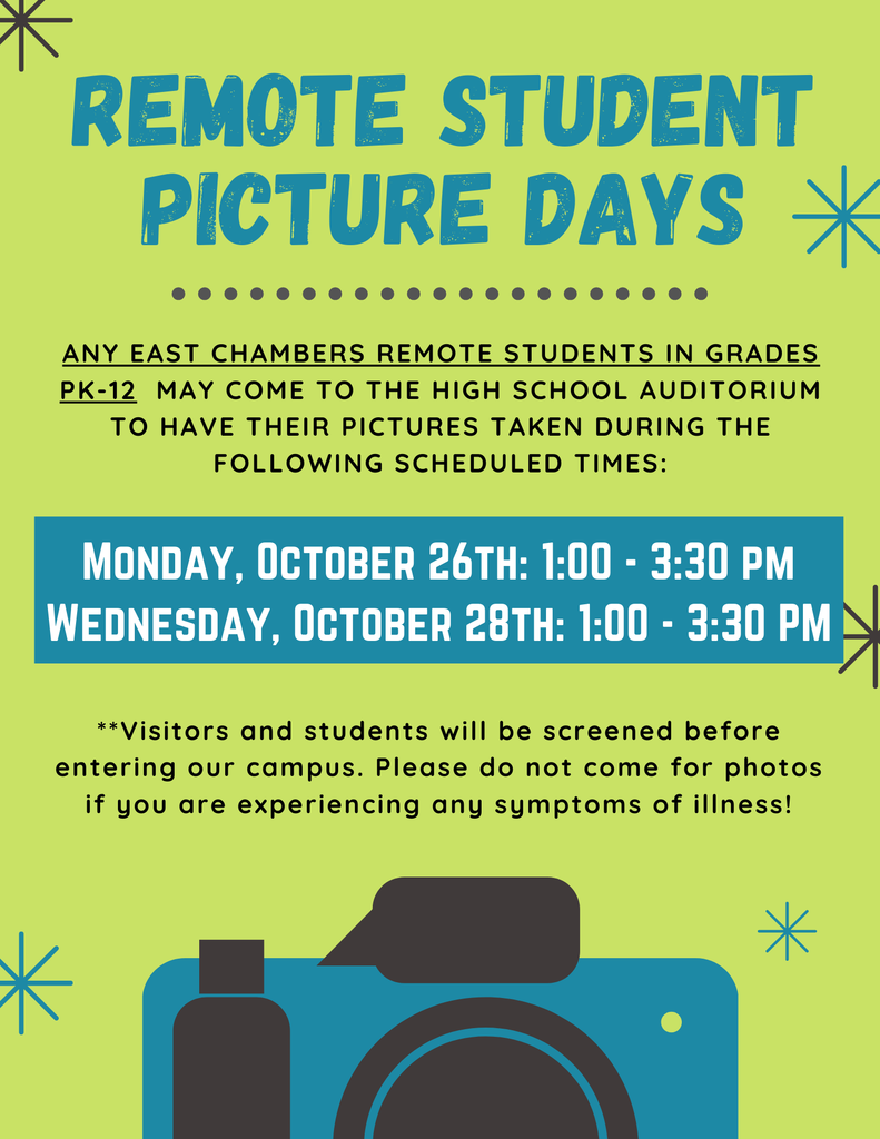 Date, Times, and information for picture day