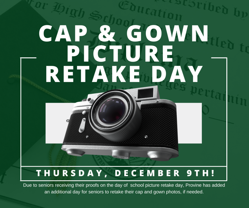cap & gown picture retake day - 12/9/21
