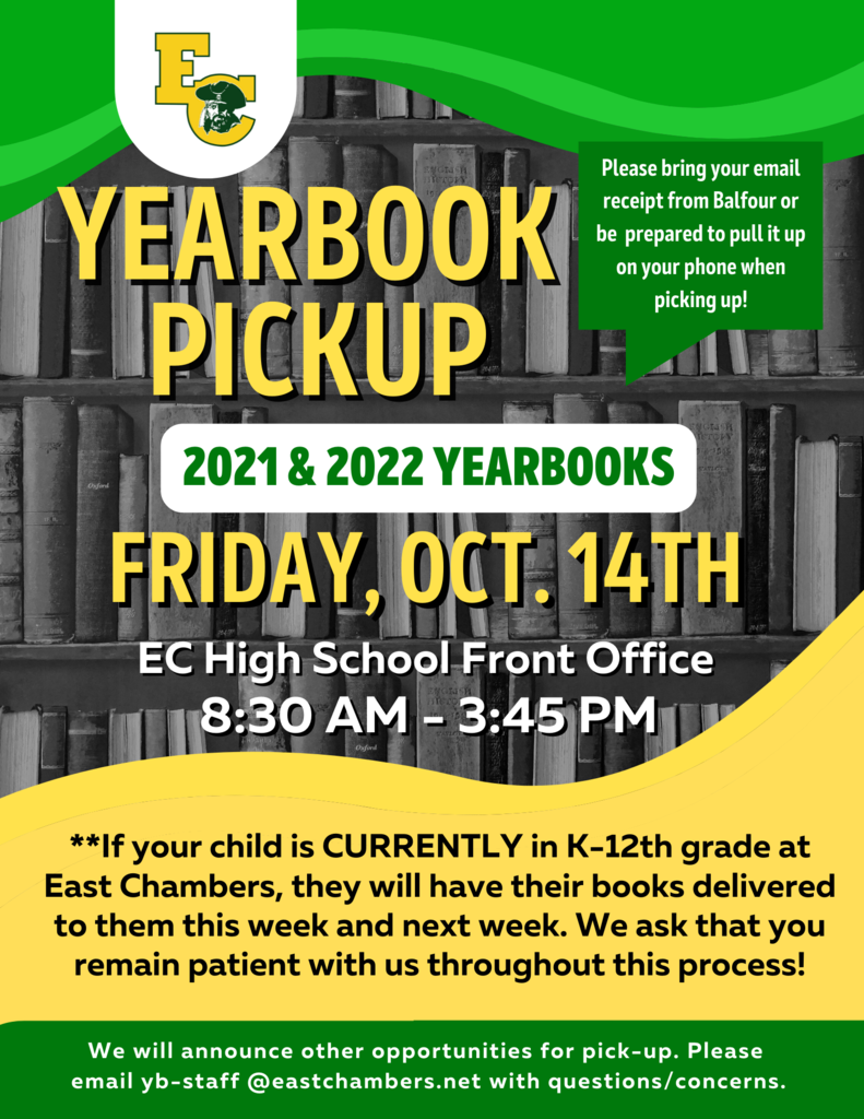 yearbook pick up info